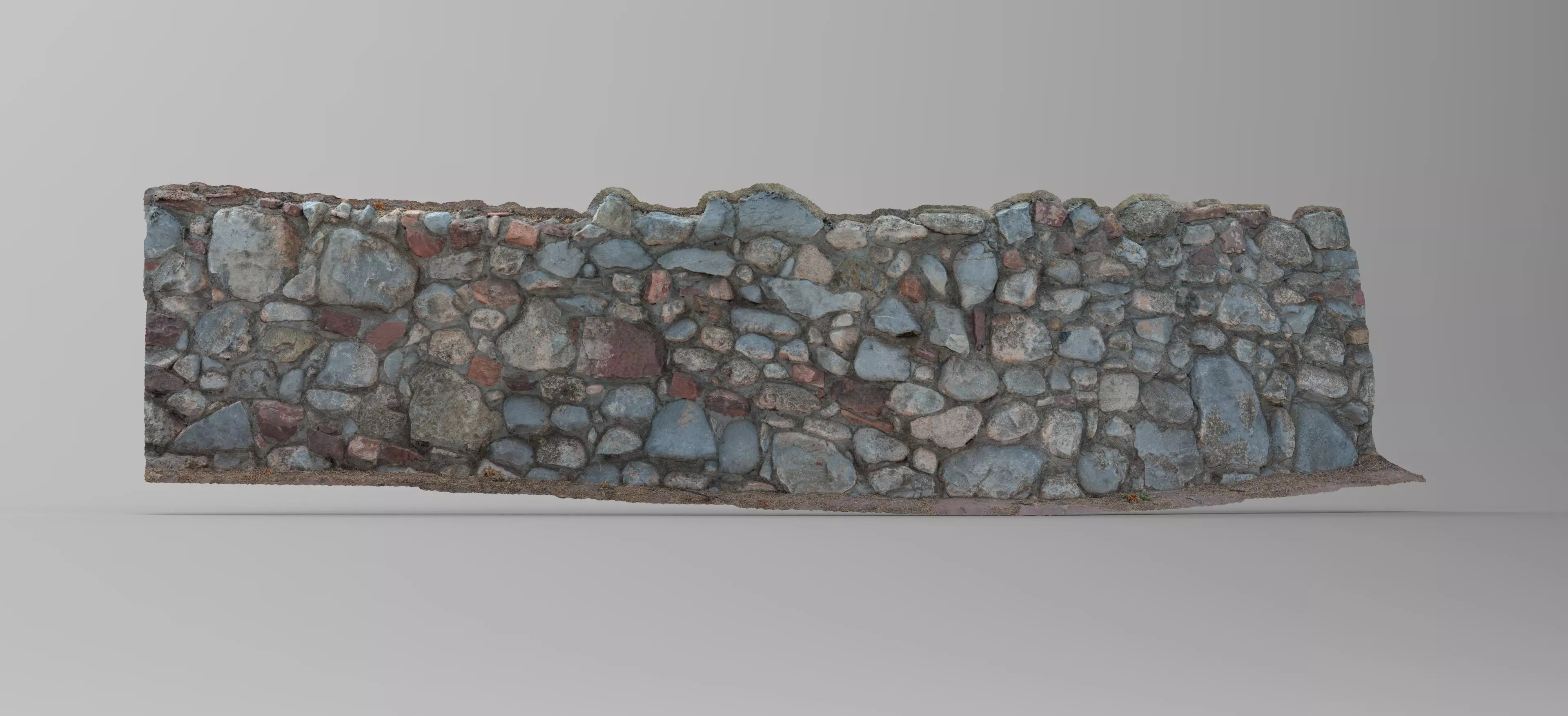 Rock Wall - Game Ready 3D Model - 8K Textures Low-poly 3D model_0