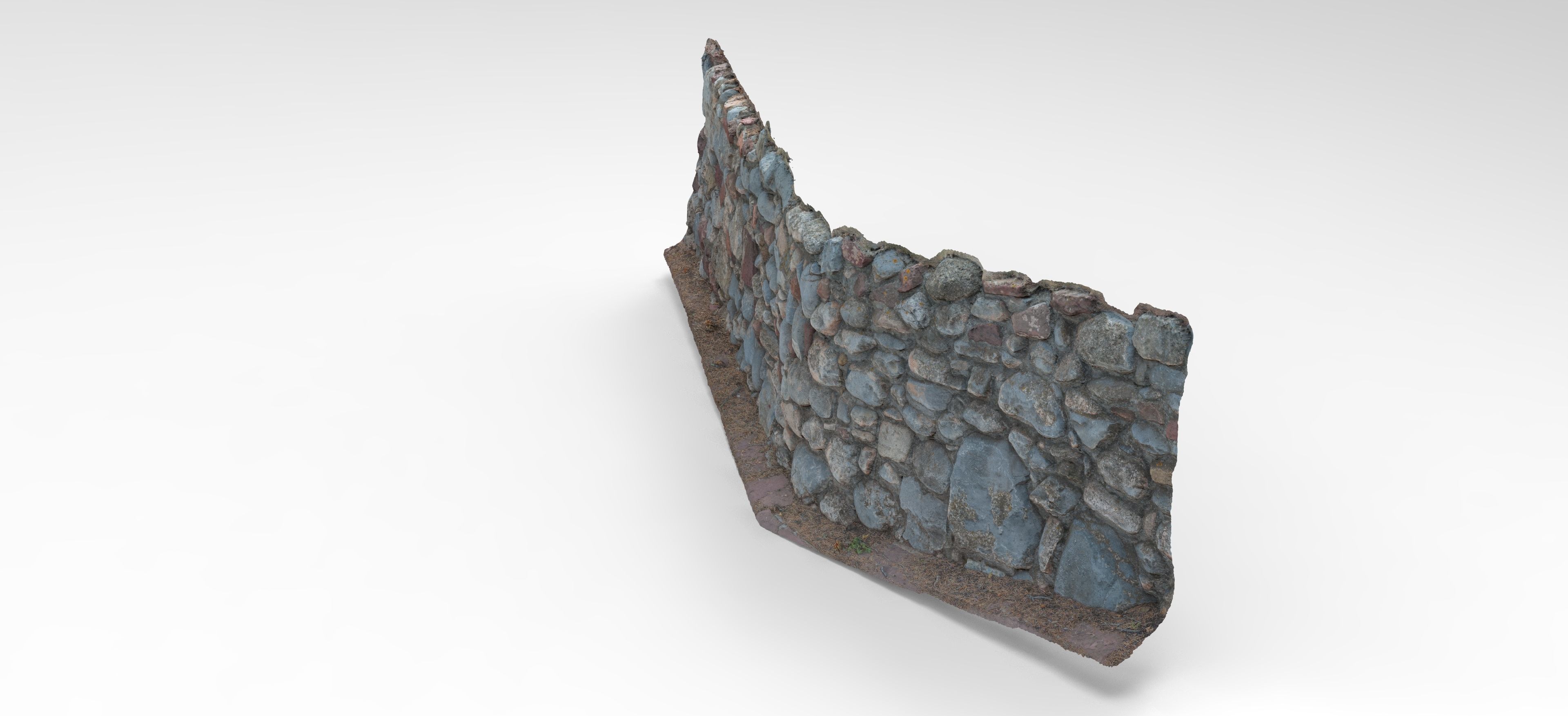 Rock Wall - Game Ready 3D Model - 8K Textures Low-poly 3D model_4