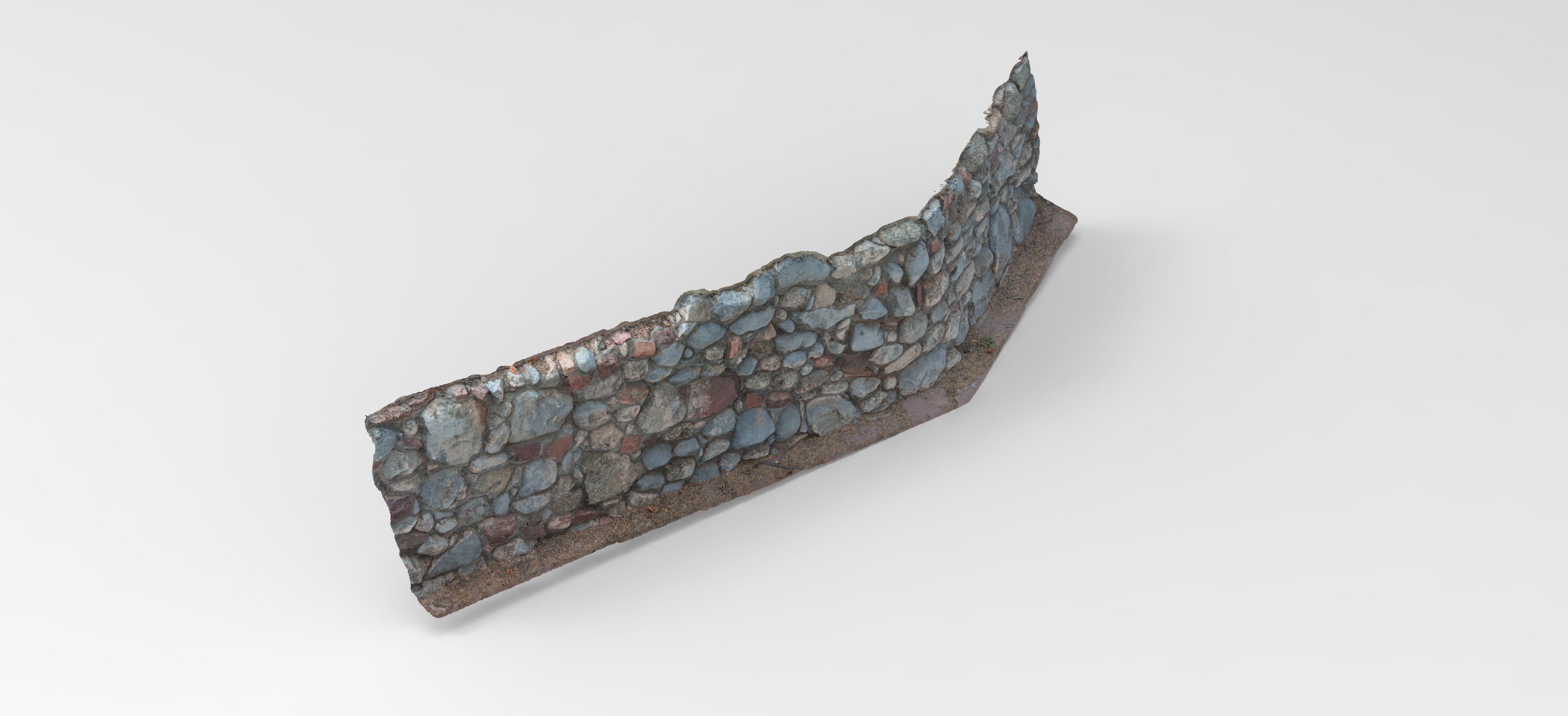 Rock Wall - Game Ready 3D Model - 8K Textures Low-poly 3D model_6
