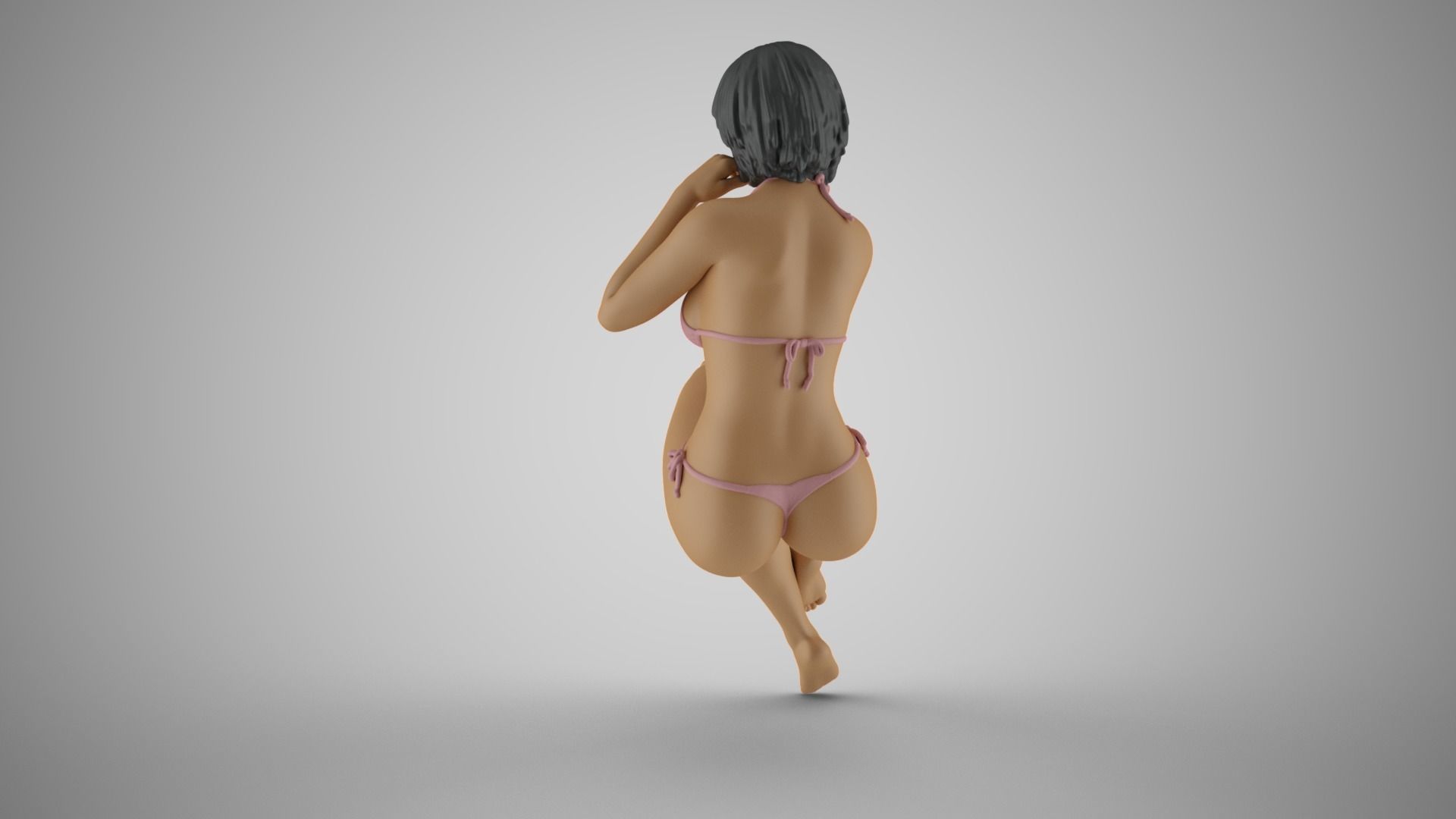 Woman Take Glance Smile 3D print model_8