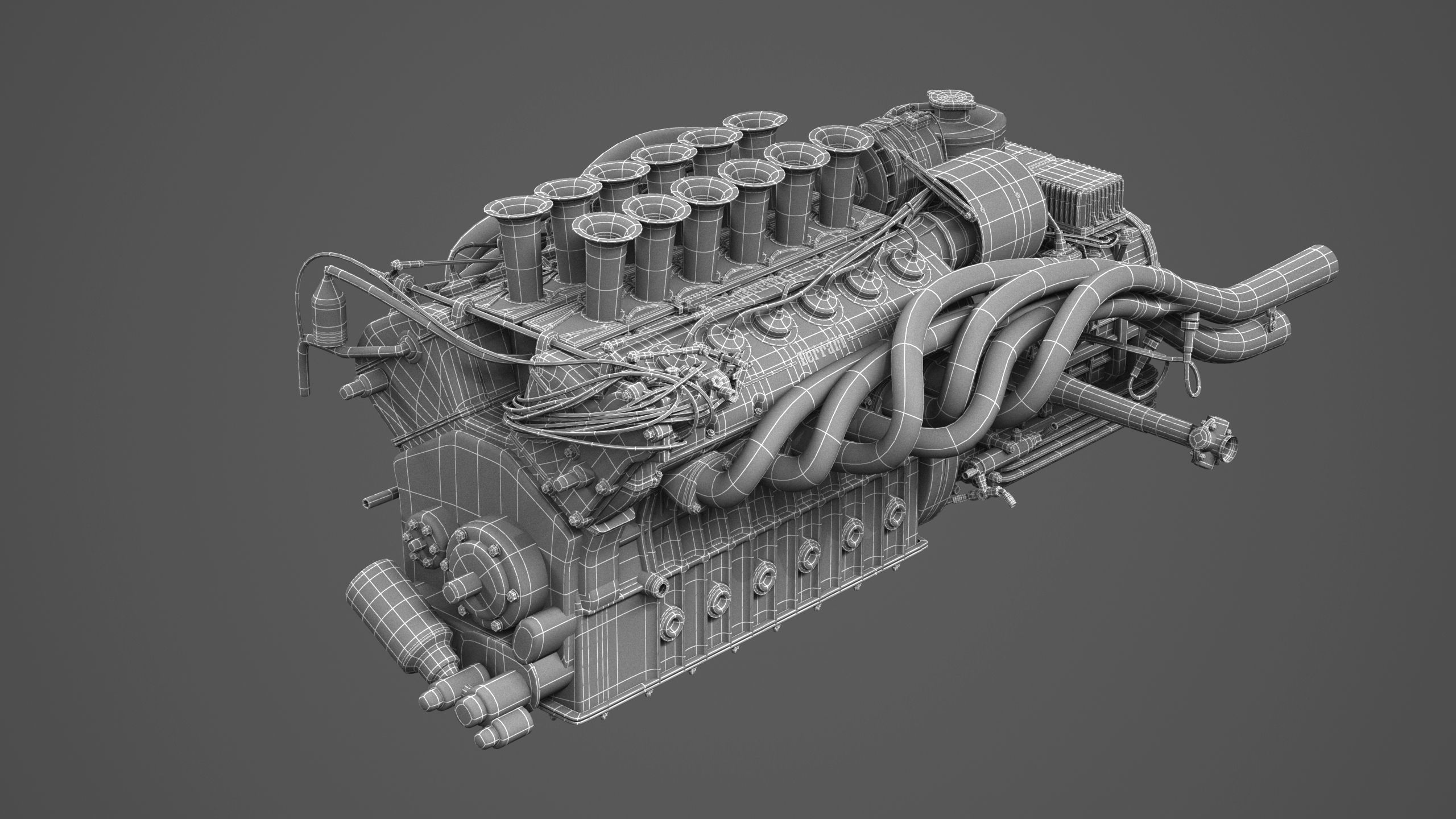 Ferrari 312P V12 Engine - 3 liter 3D model_9