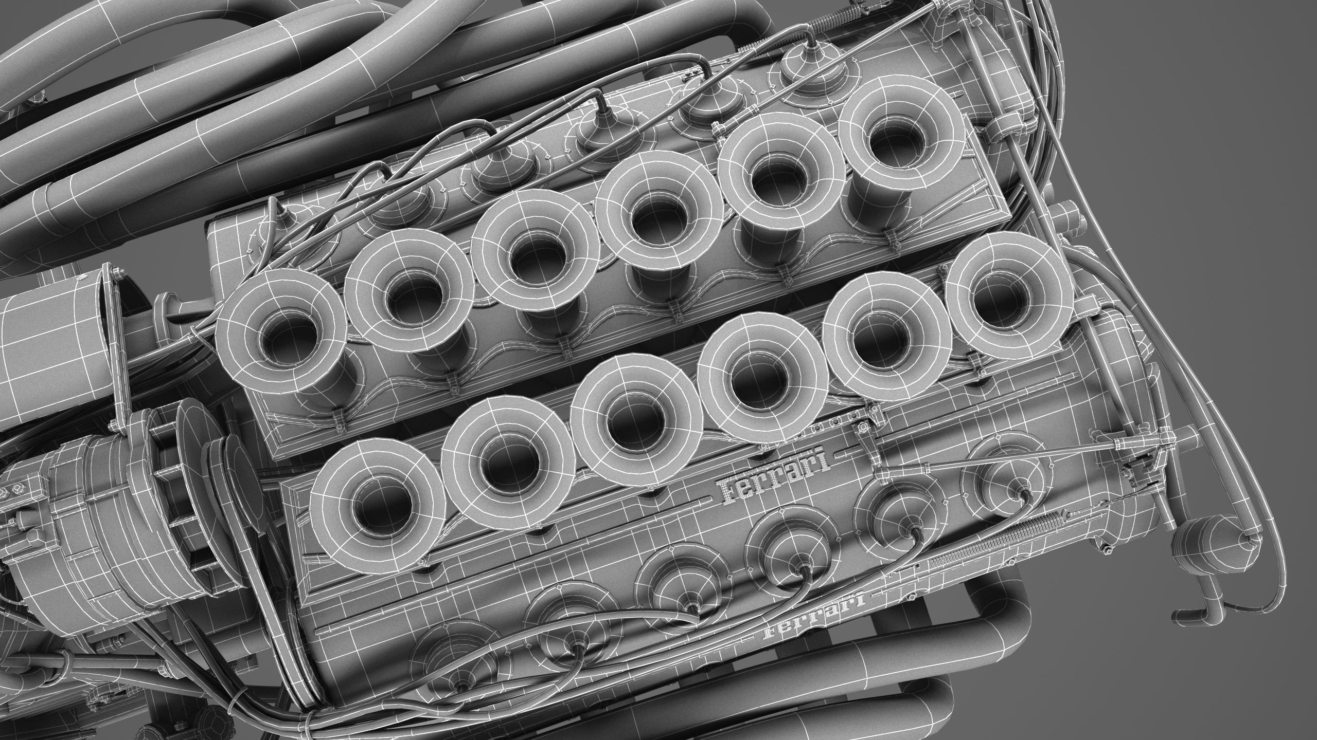 Ferrari 312P V12 Engine - 3 liter 3D model_24