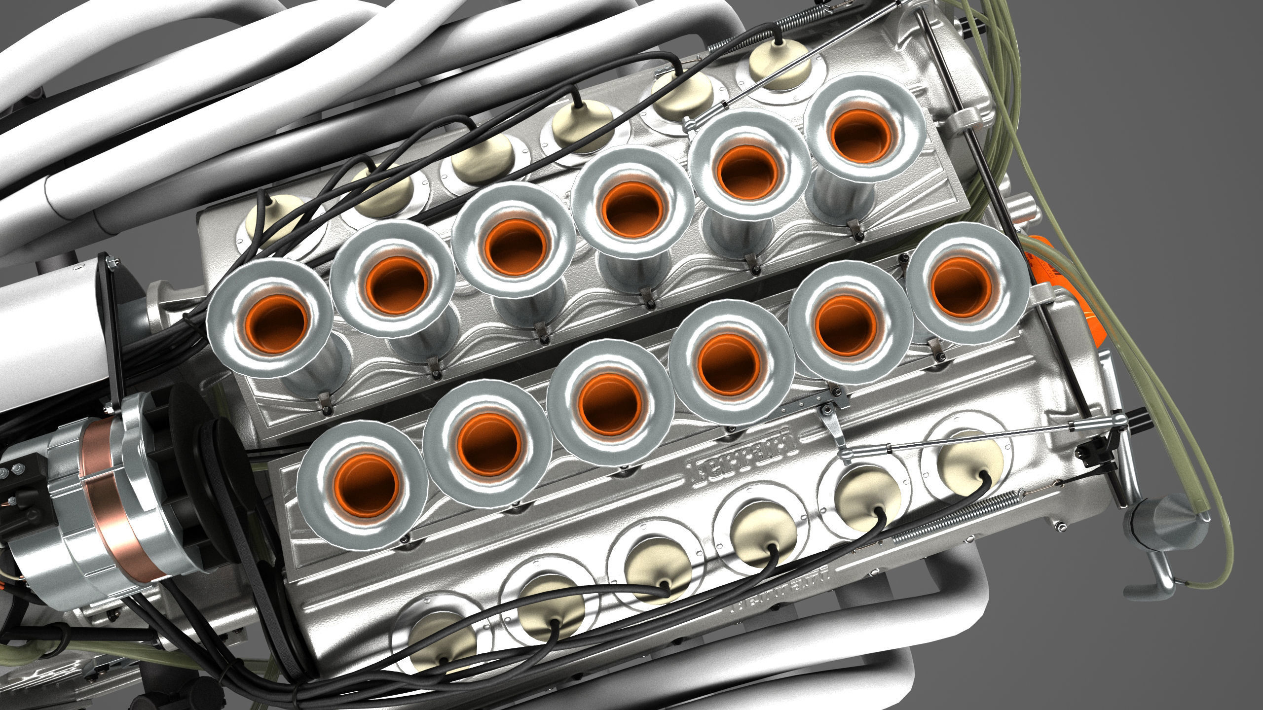 Ferrari 312P V12 Engine - 3 liter 3D model_23