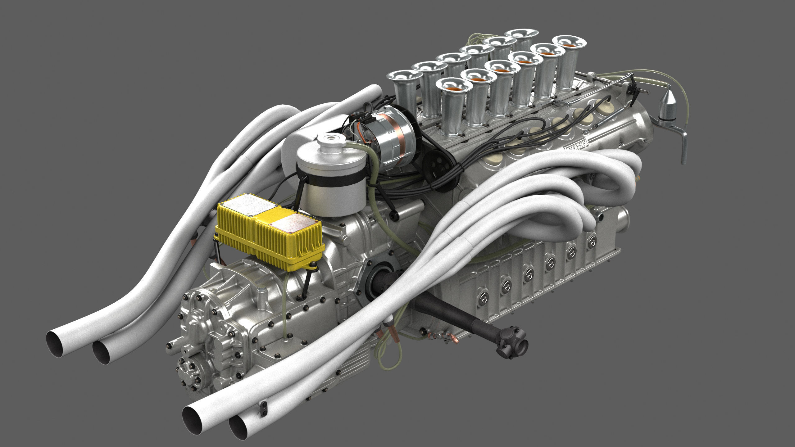 Ferrari 312P V12 Engine - 3 liter 3D model_11