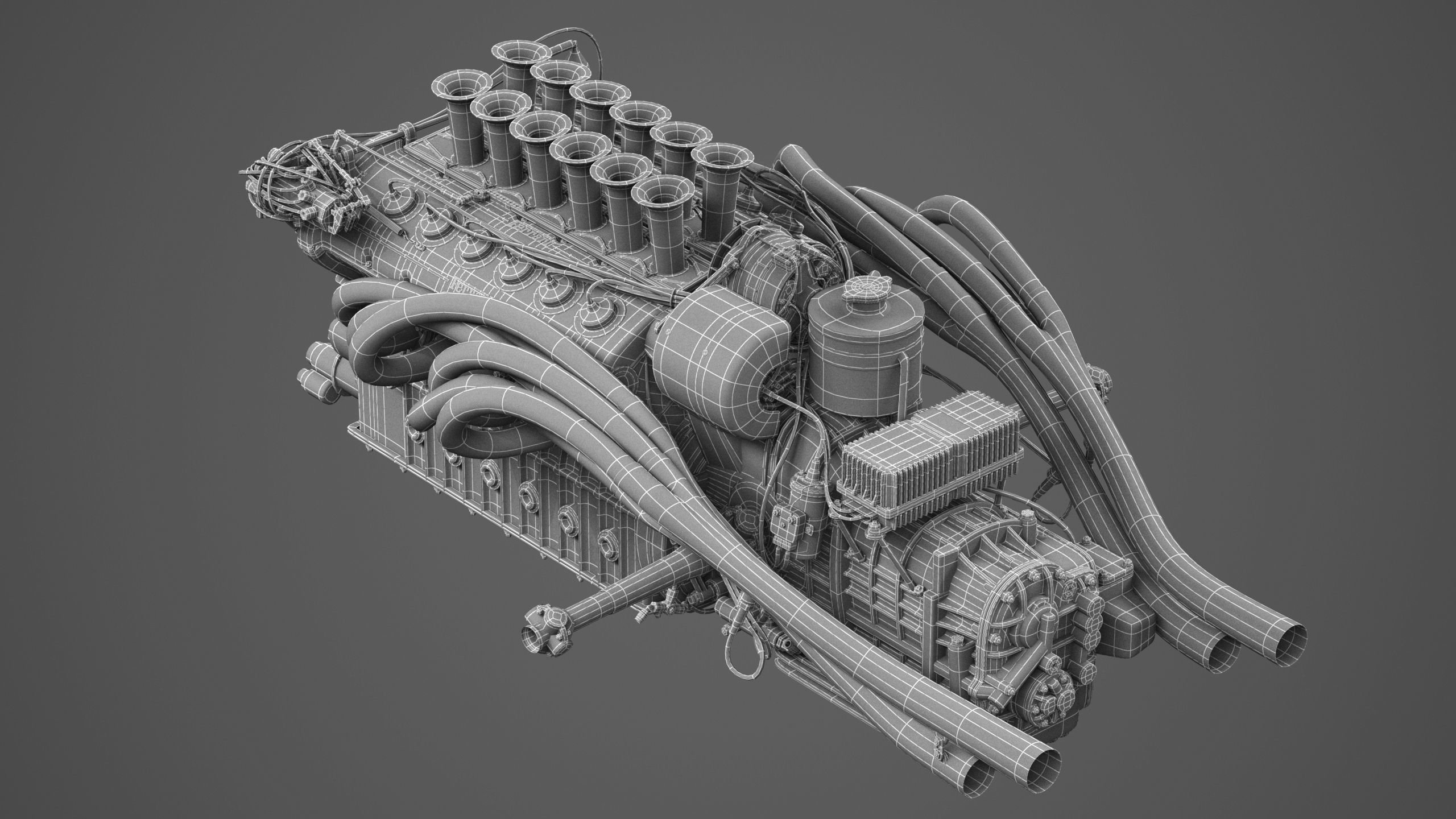 Ferrari 312P V12 Engine - 3 liter 3D model_15