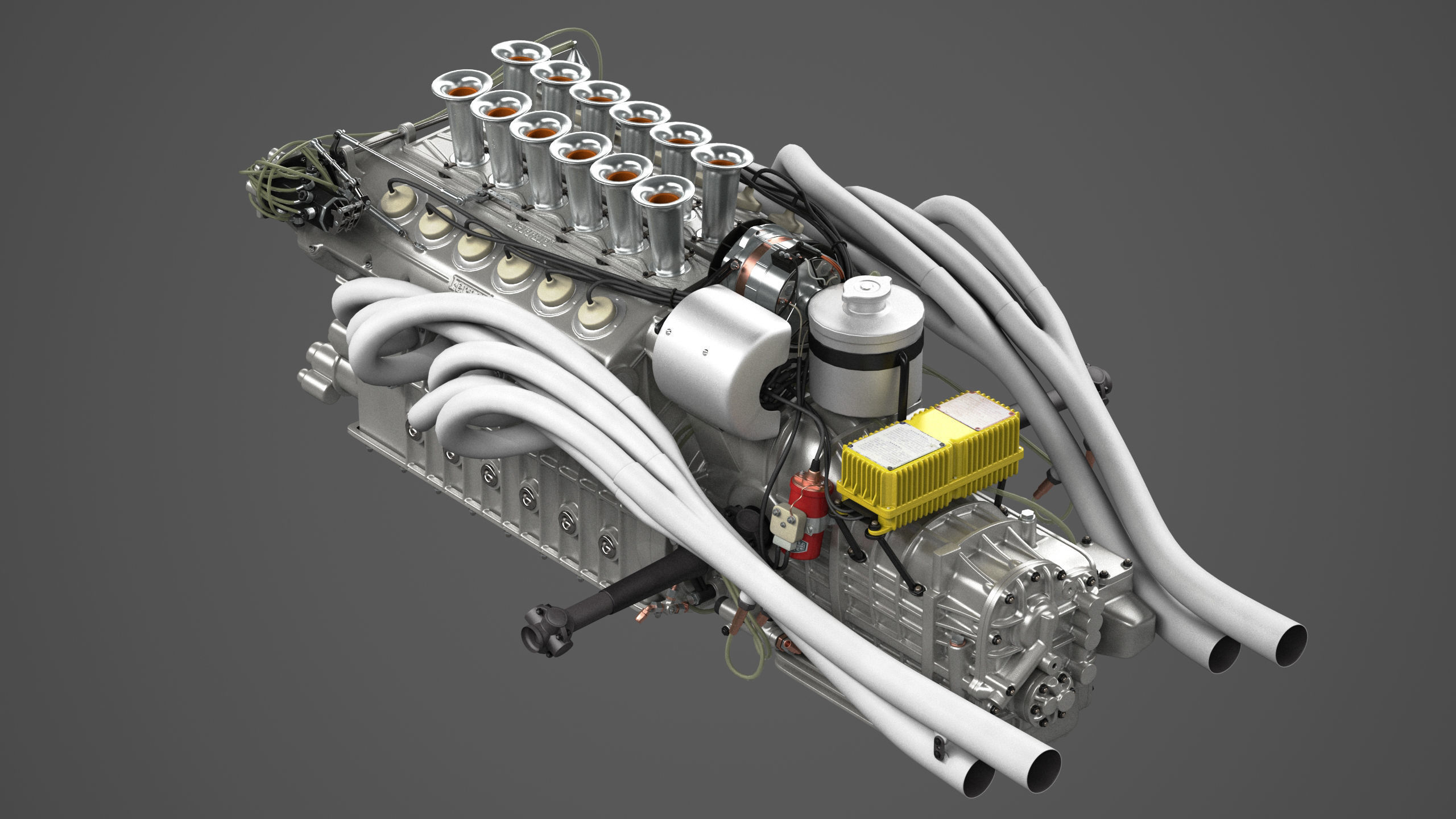 Ferrari 312P V12 Engine - 3 liter 3D model_14