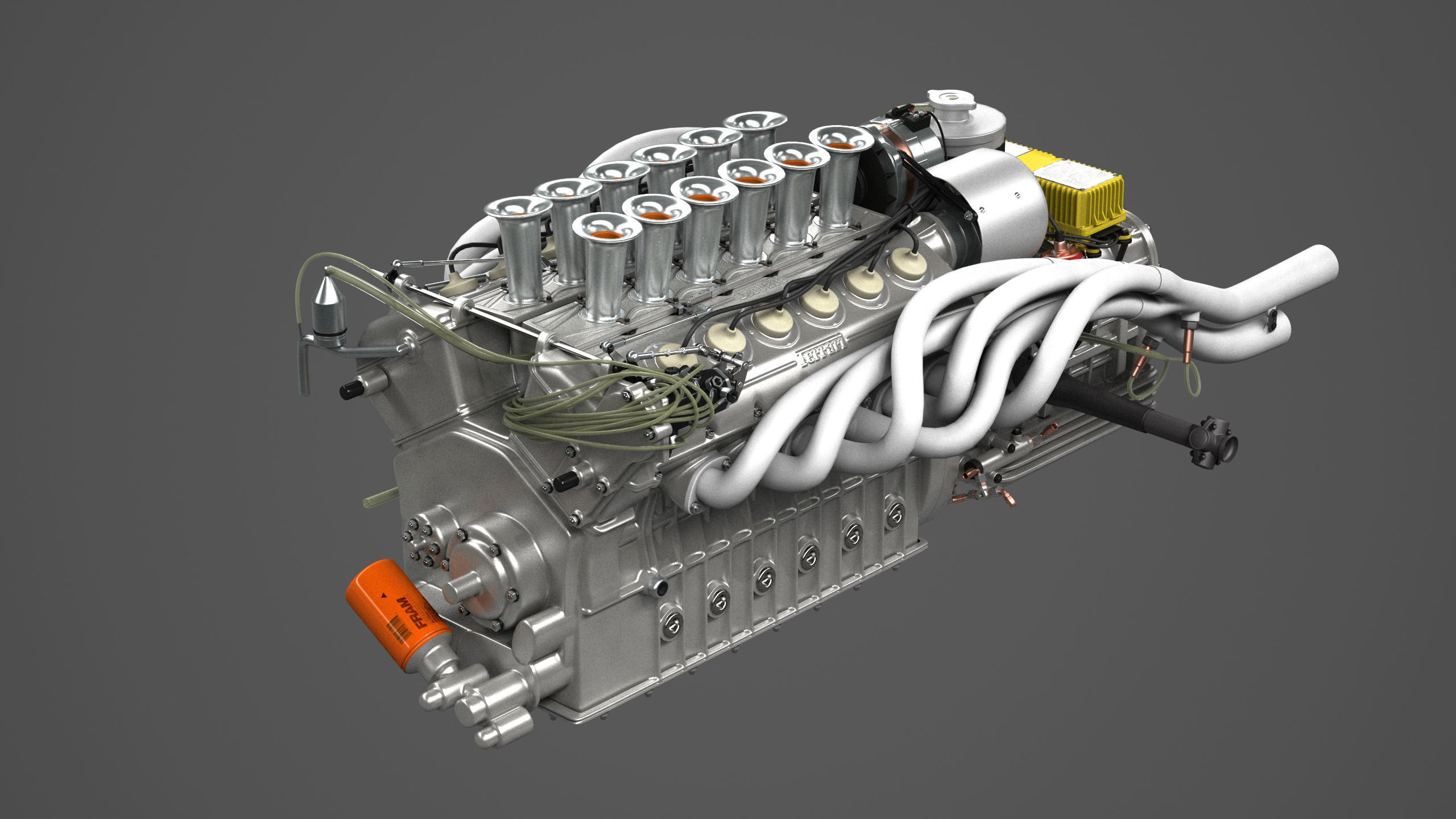 Ferrari 312P V12 Engine - 3 liter 3D model_8