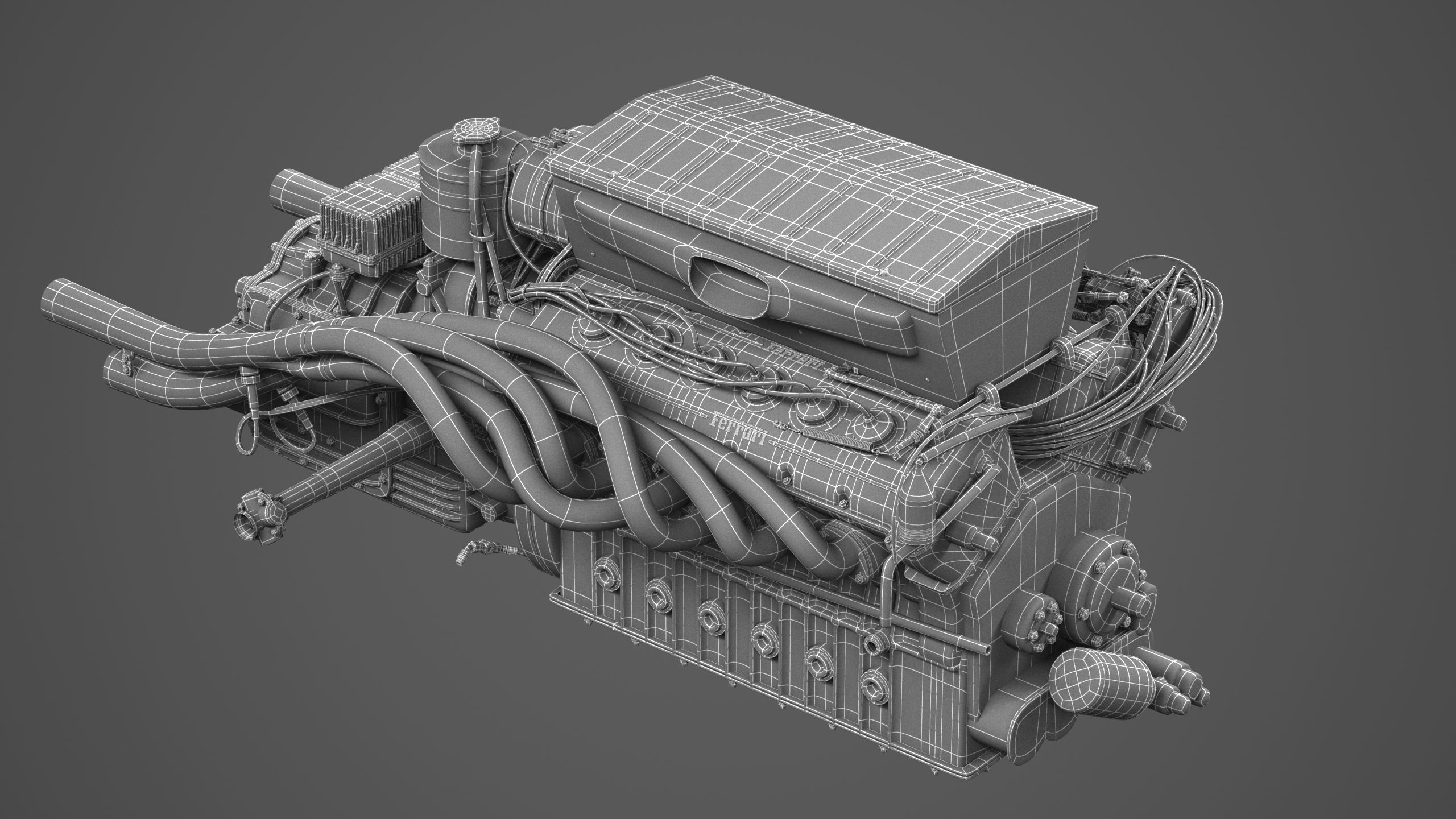 Ferrari 312P V12 Engine - 3 liter 3D model_6