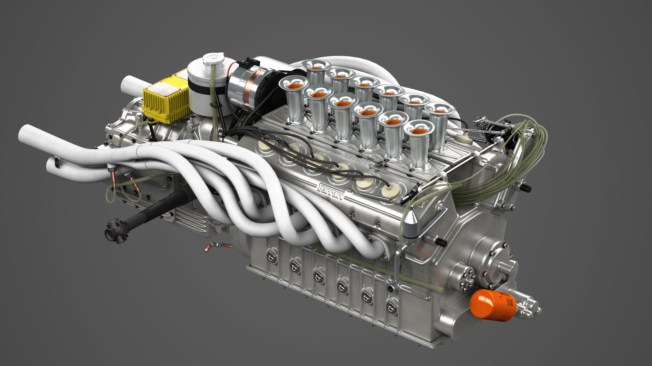 Ferrari 312P V12 Engine - 3 liter 3D model_2