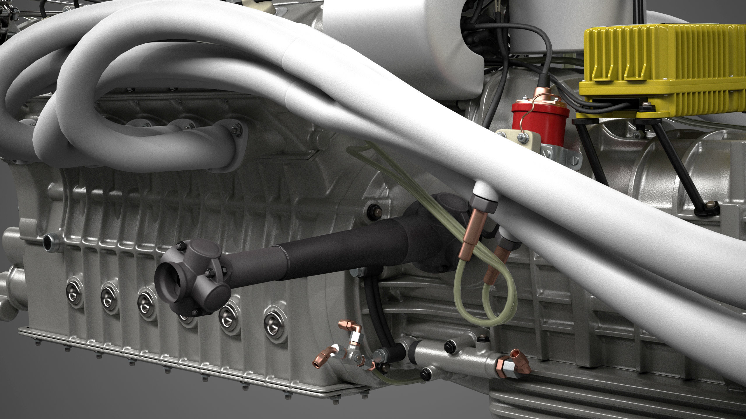 Ferrari 312P V12 Engine - 3 liter 3D model_32