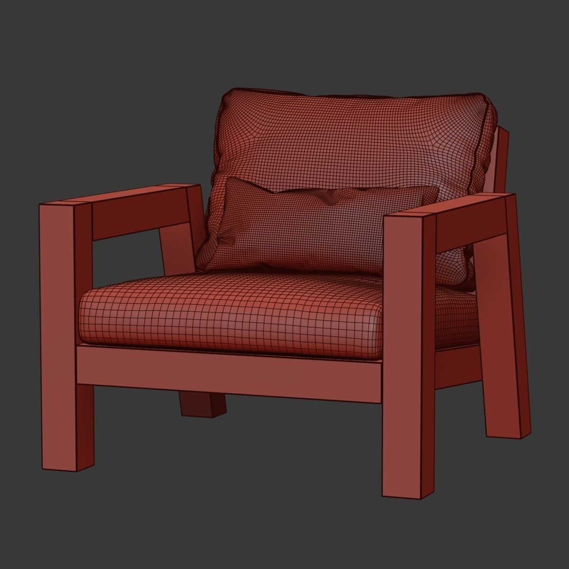 Lars Armchair by Piet Boon 3D model_5