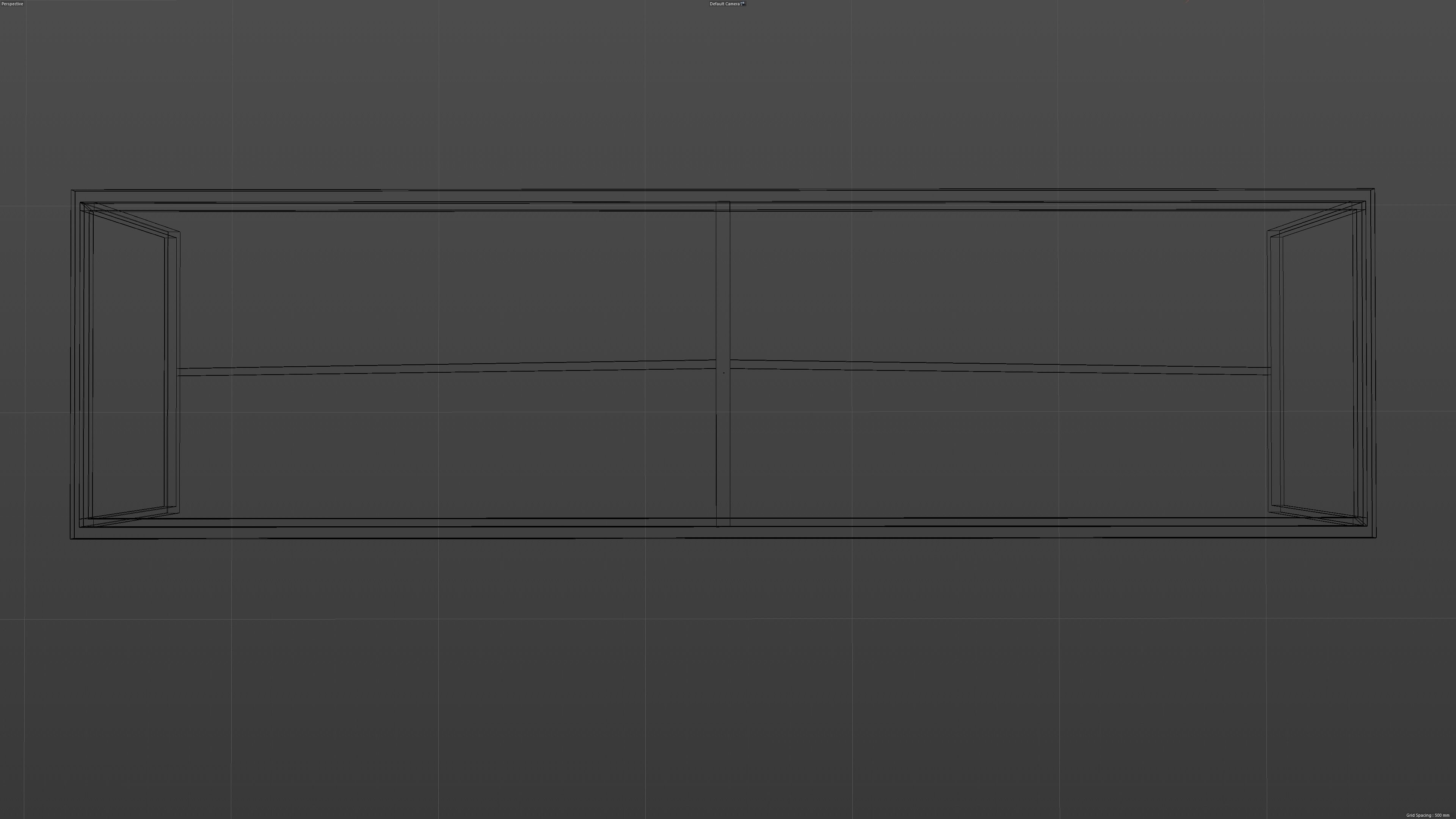 BigTable table with frame and wooden top Low-poly 3D model_3