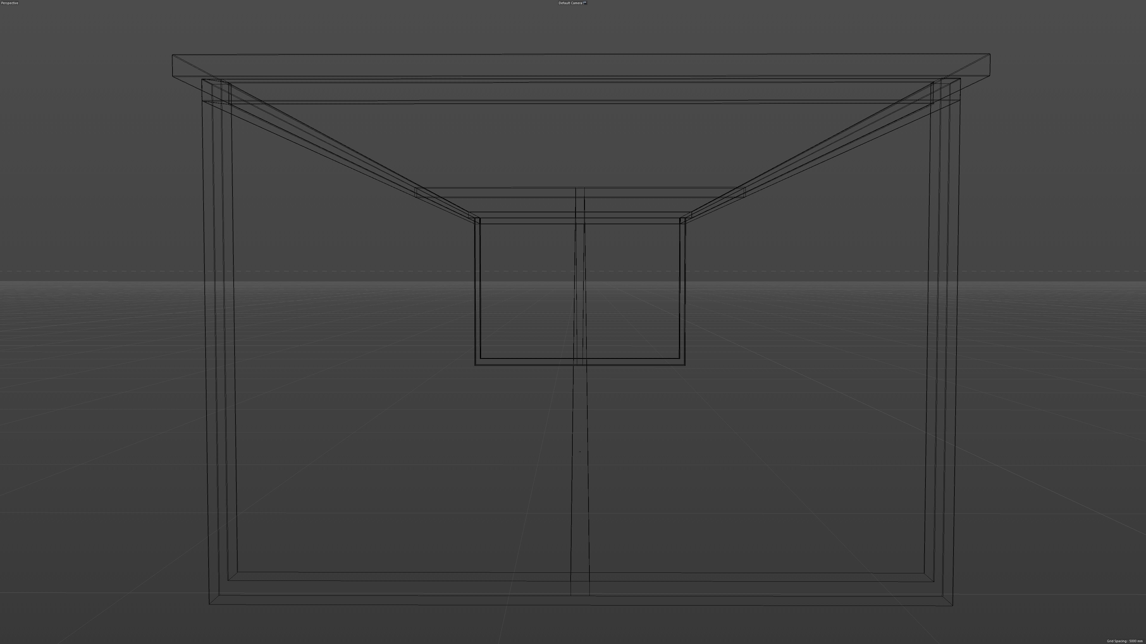 BigTable table with frame and wooden top Low-poly 3D model_4