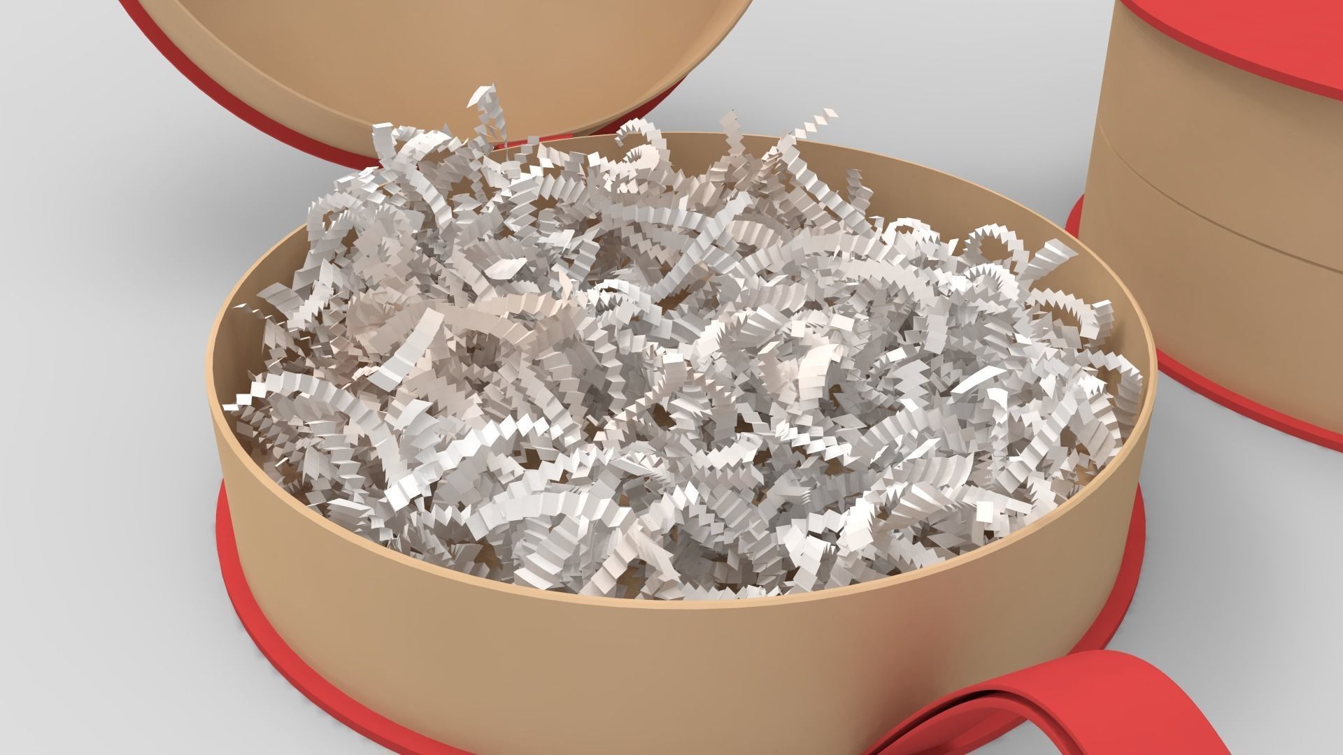 Crinkle Paper Gift Boxes - Circular and Hexagonal 3D model_8