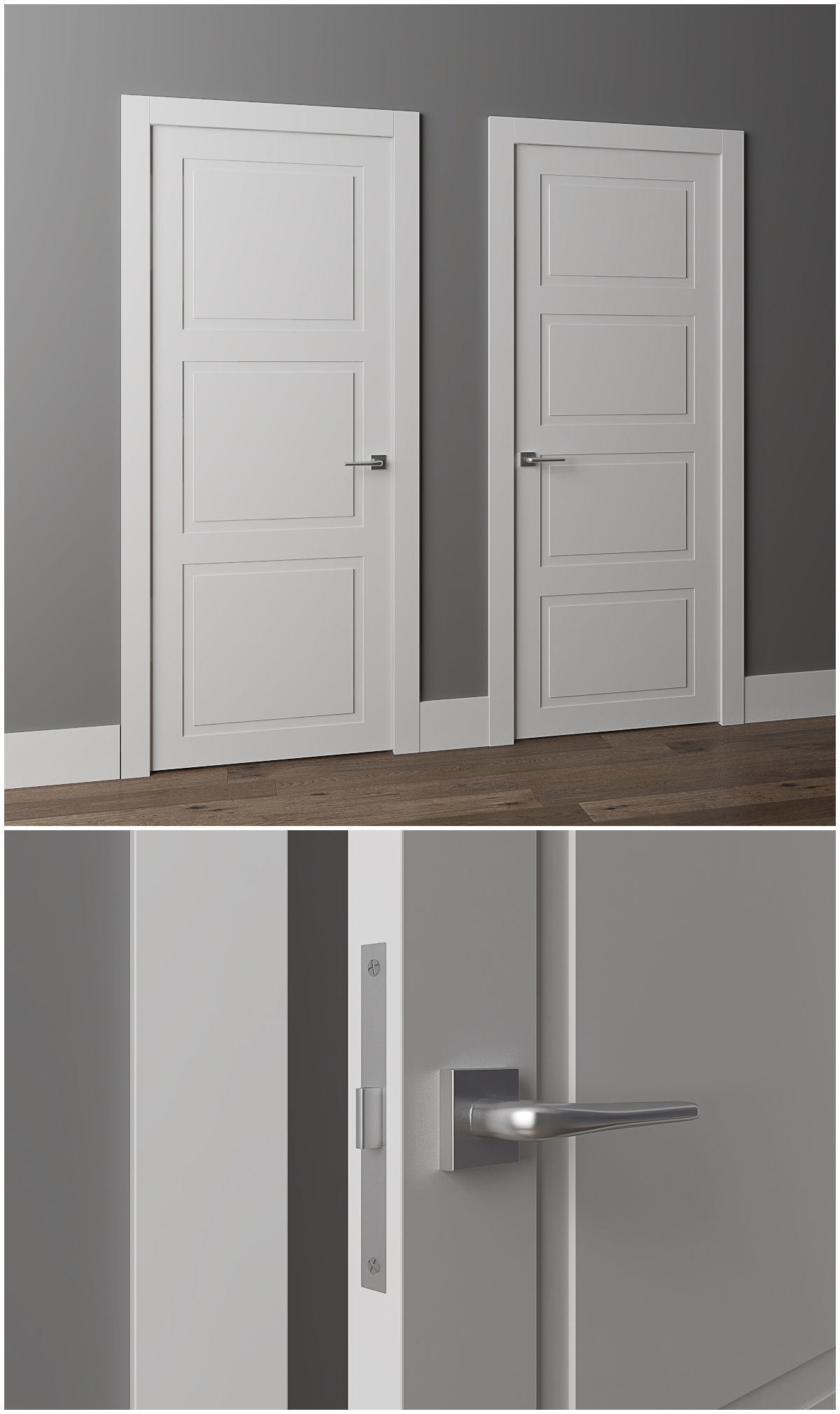 Doors Volkhovets Neo Classic 8003 8004 3D model_1