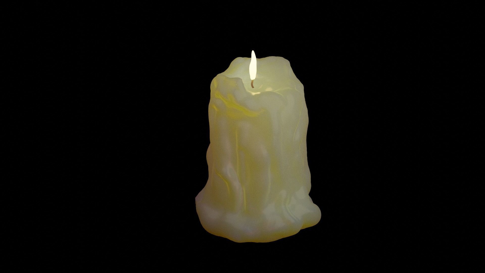 candle 3D model_2