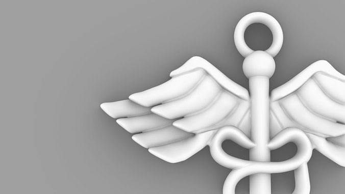 Wings snake key pendant 3D print model