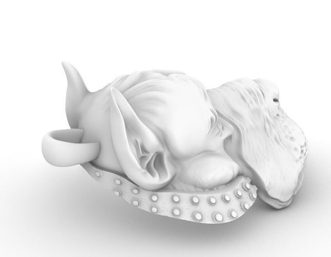 bull dog pendant 3D print model