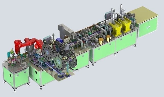 B235 plug automatic assembly laser welding machine 3D model