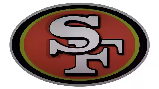 San Francisco 49ers logo 3D model