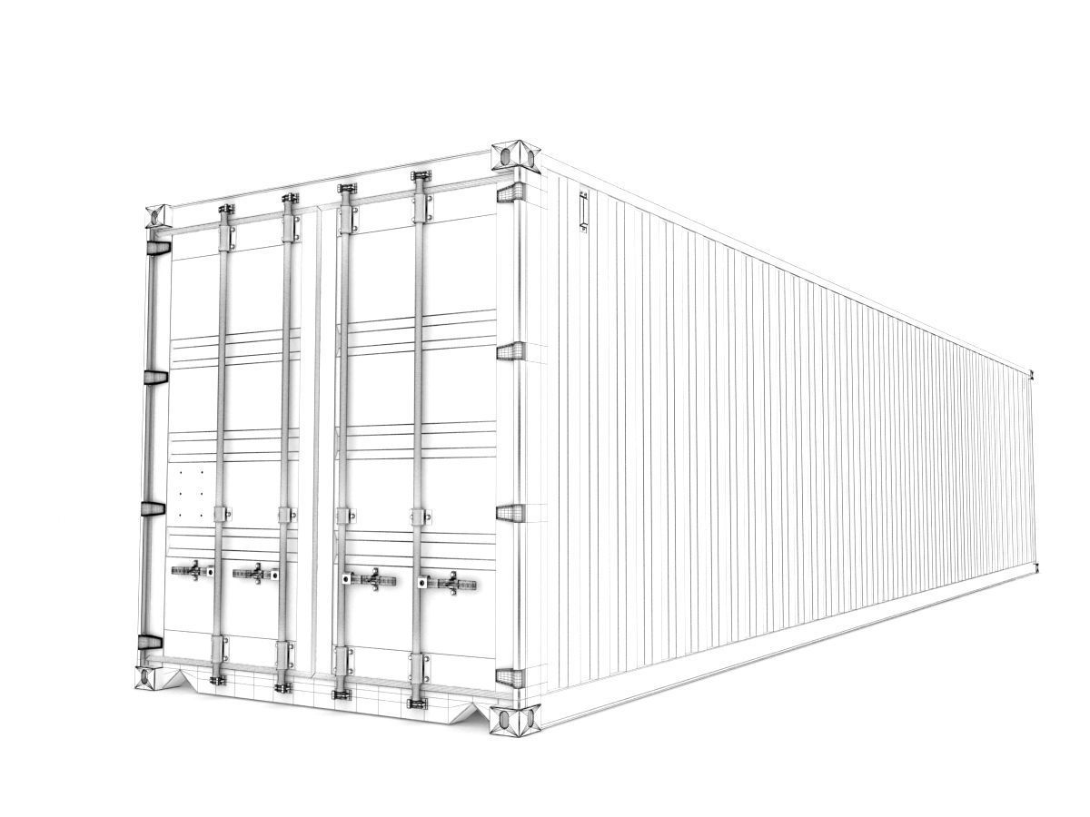 40 feet MSC standard shipping container 3D model_7