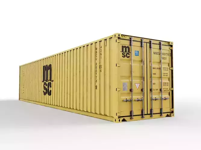 40 feet MSC standard shipping container 3D model