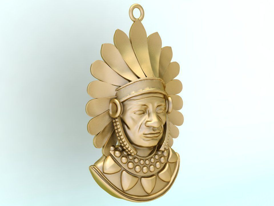 Tribal Pendant - Aboriginal native pendant - N955259 3D print model_9