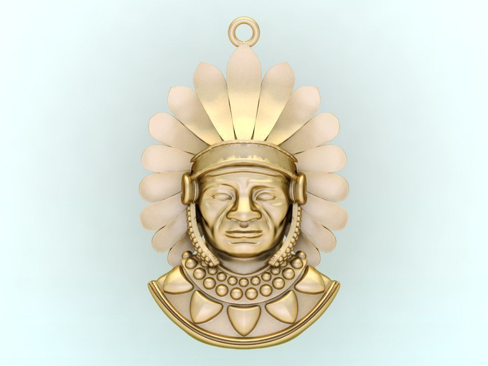 Tribal Pendant - Aboriginal native pendant - N955259 3D print model_8