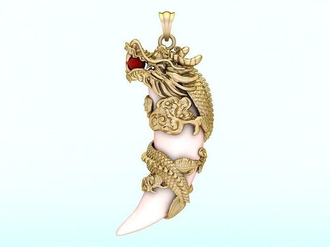 Tiger fangs Pendant 3D print model