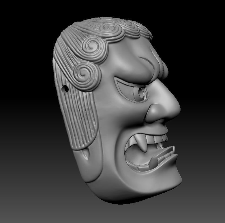 FUDO NOH MASK 3D print model_7