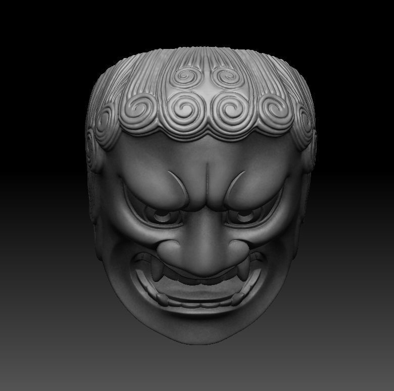 FUDO NOH MASK 3D print model_3