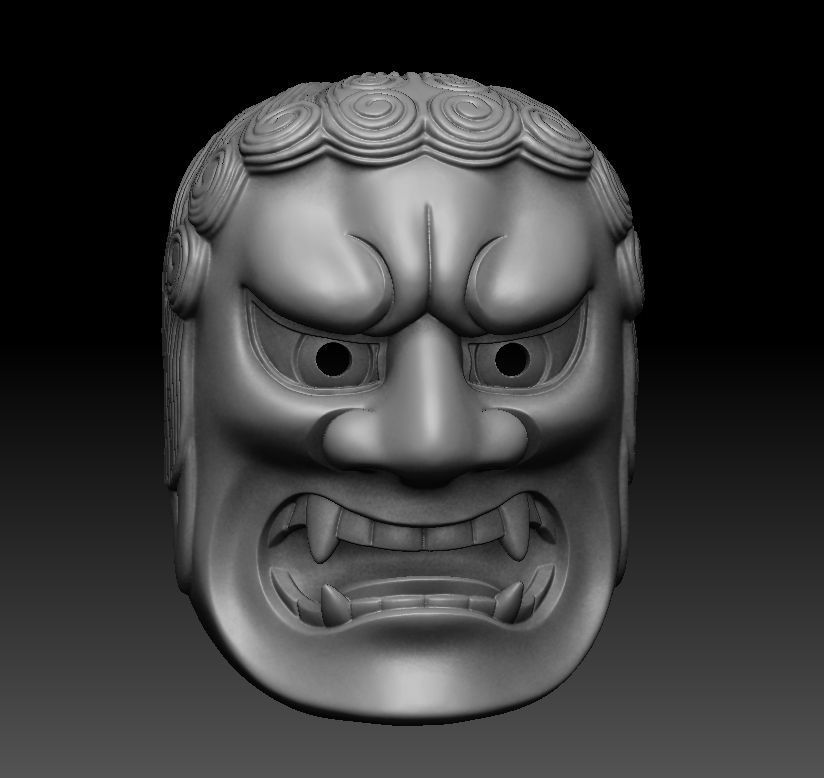 FUDO NOH MASK 3D print model_5