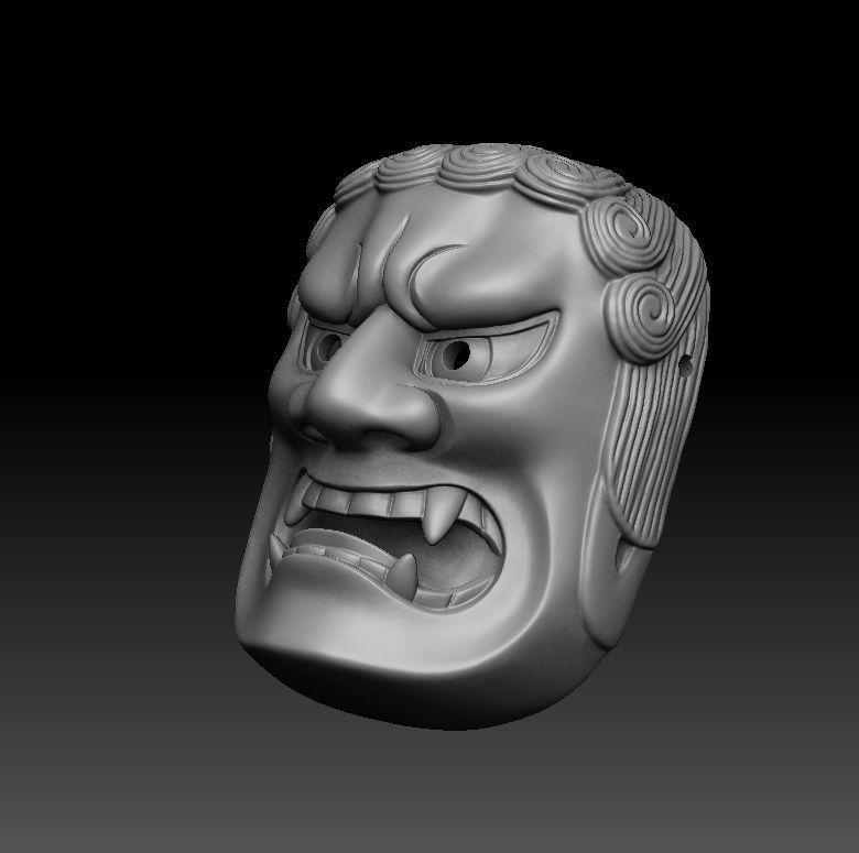 FUDO NOH MASK 3D print model_2