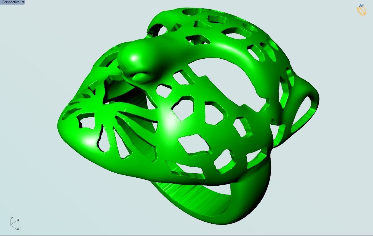 Leopard Ring - Cheetah ring - Panther ring  3D print model_8