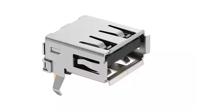 USB Type A Female 3D model