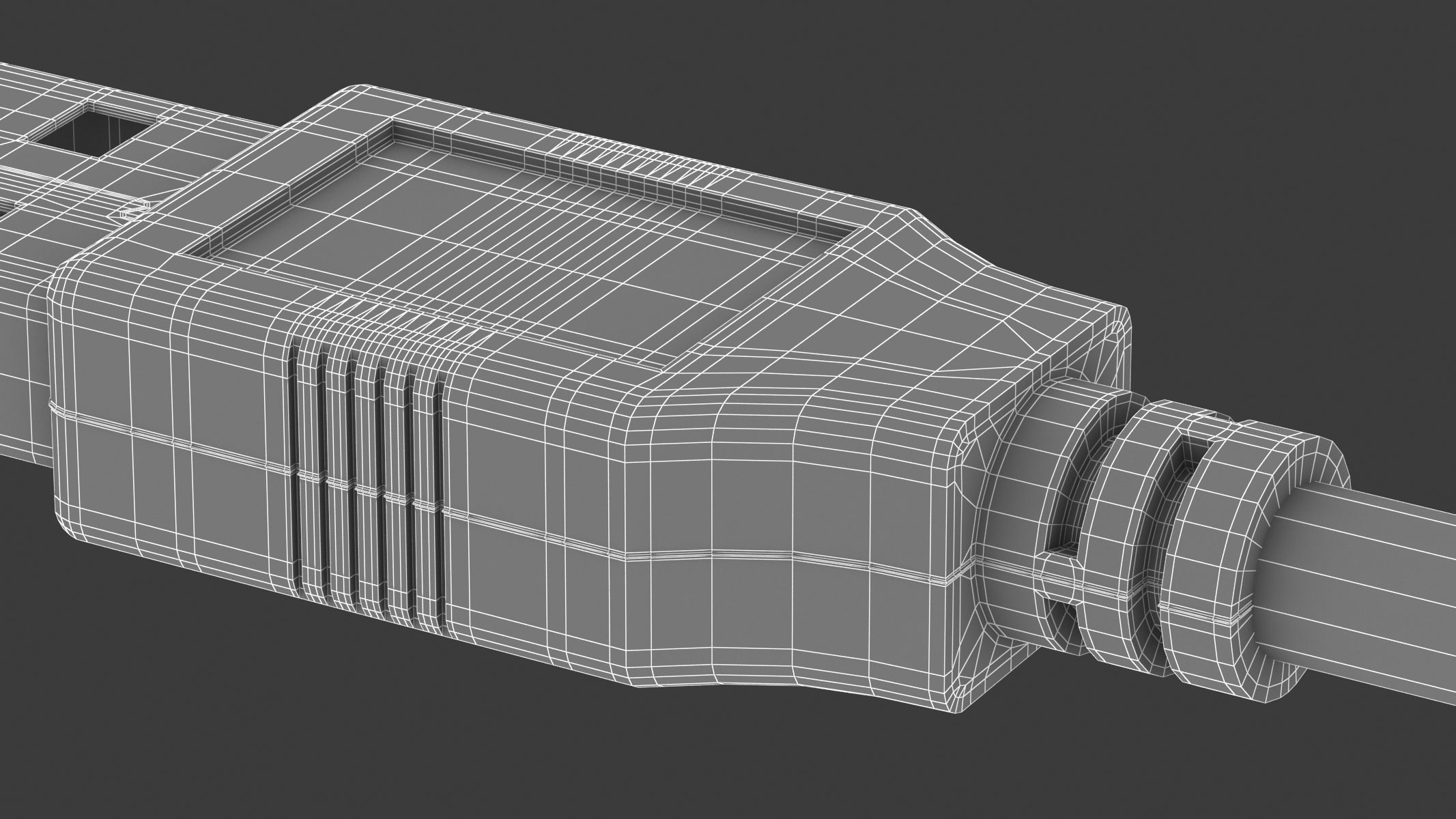 USB Type A Male 3D model_9