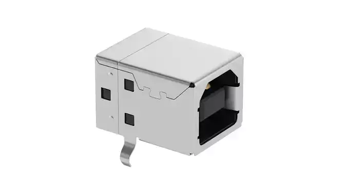 USB Type B Female 3D model