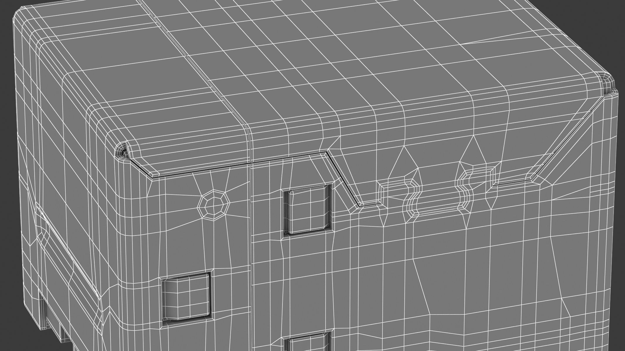 USB Type B Female 3D model_8