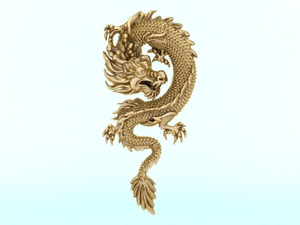 Dragon for jewelry - Dragon for ring - Dragon for pendant 3D print model_1