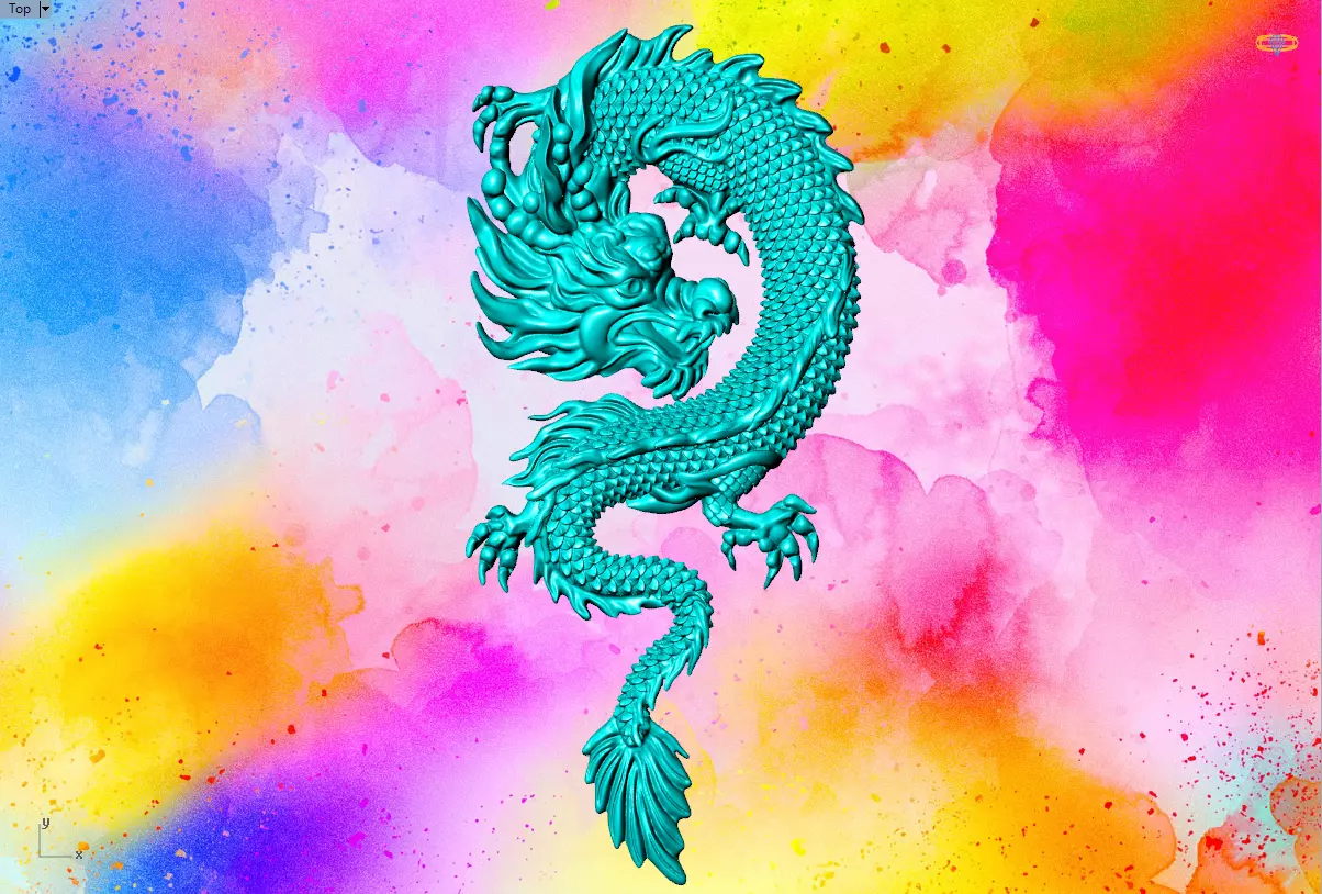 Dragon for jewelry - Dragon for ring - Dragon for pendant 3D print model_0