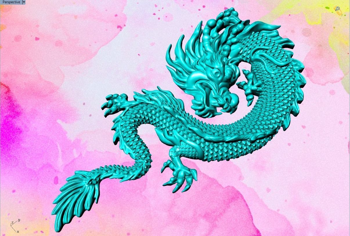 Dragon for jewelry - Dragon for ring - Dragon for pendant 3D print model_9