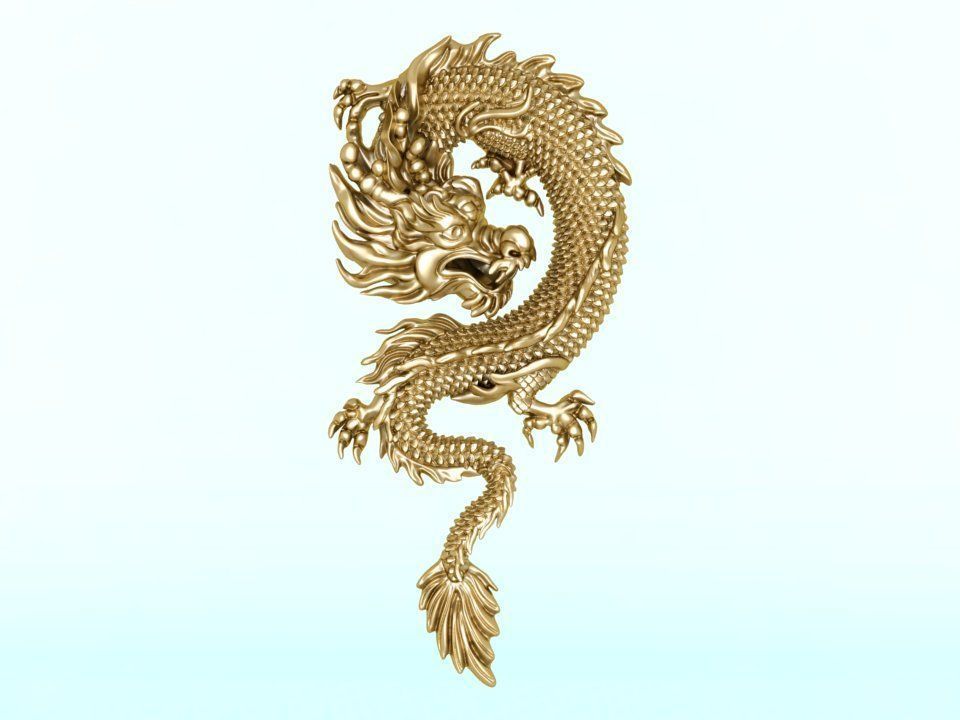 Dragon for jewelry - Dragon for ring - Dragon for pendant 3D print model_2