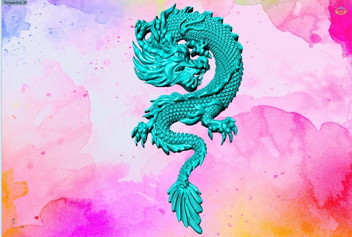 Dragon for jewelry - Dragon for ring - Dragon for pendant 3D print model_8