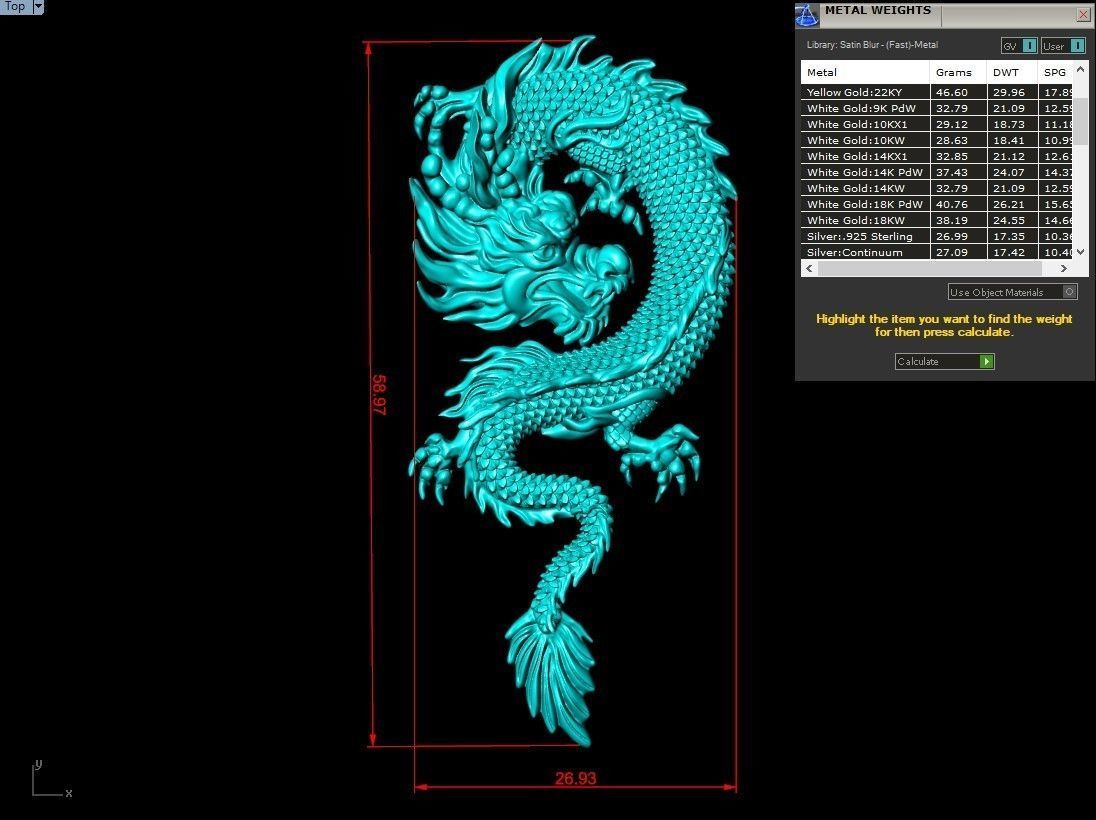 Dragon for jewelry - Dragon for ring - Dragon for pendant 3D print model_6