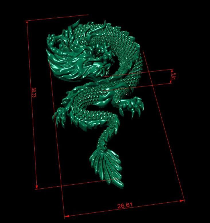 Dragon for jewelry - Dragon for ring - Dragon for pendant 3D print model_7