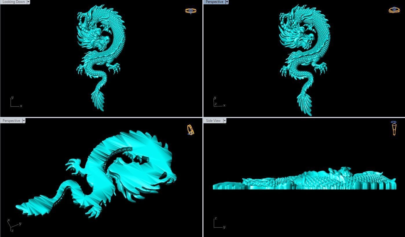 Dragon for jewelry - Dragon for ring - Dragon for pendant 3D print model_5