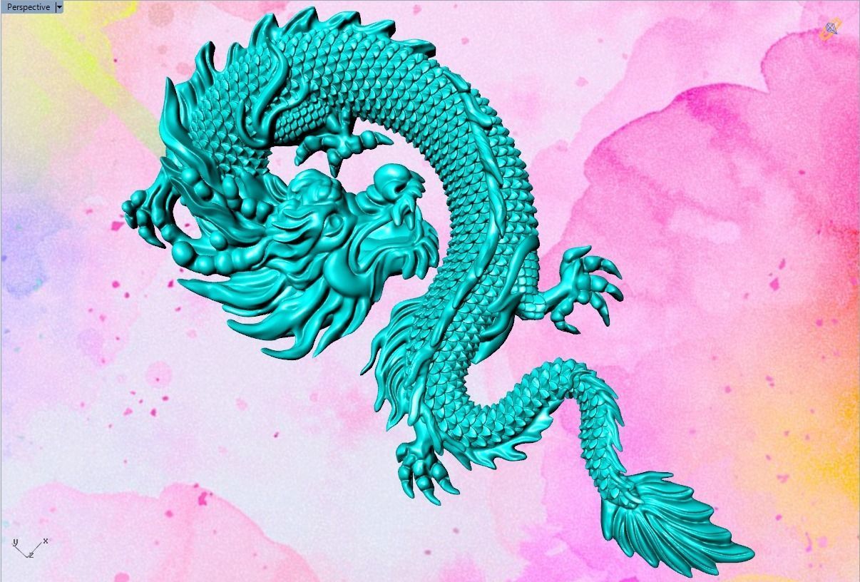 Dragon for jewelry - Dragon for ring - Dragon for pendant 3D print model_10