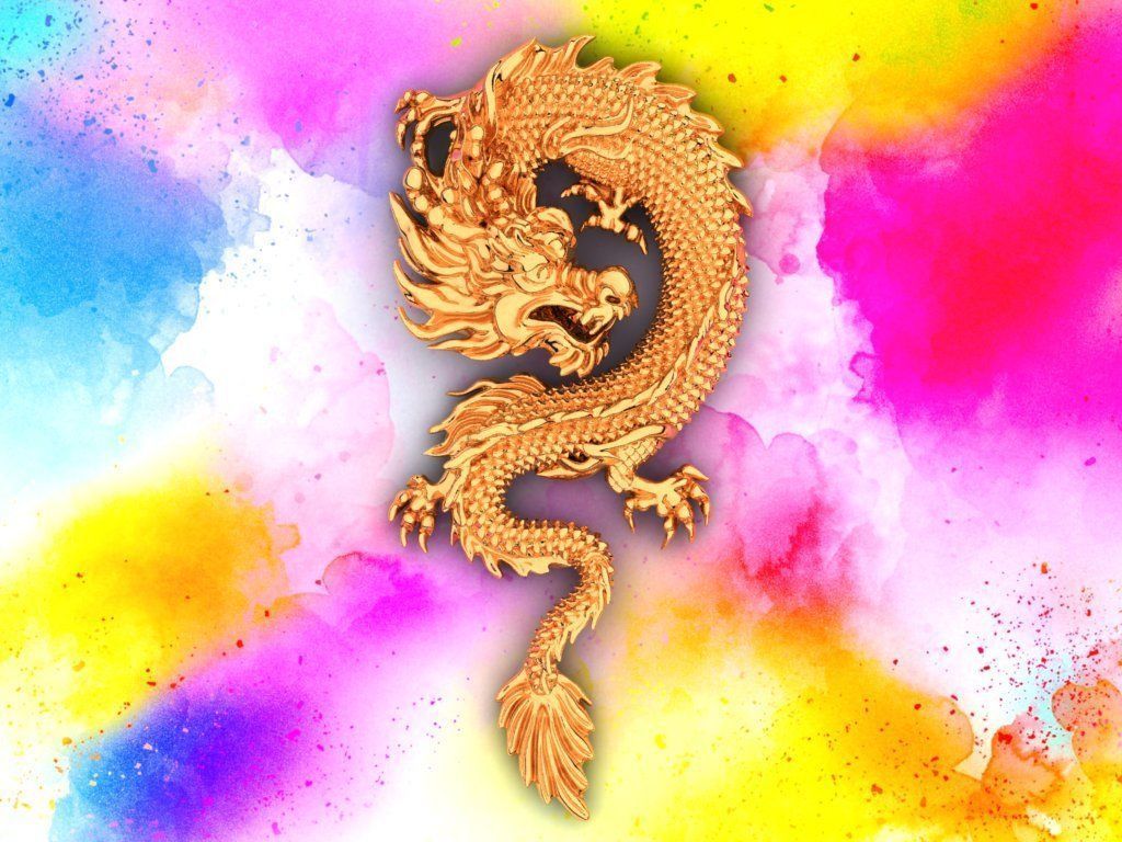 Dragon for jewelry - Dragon for ring - Dragon for pendant 3D print model_4