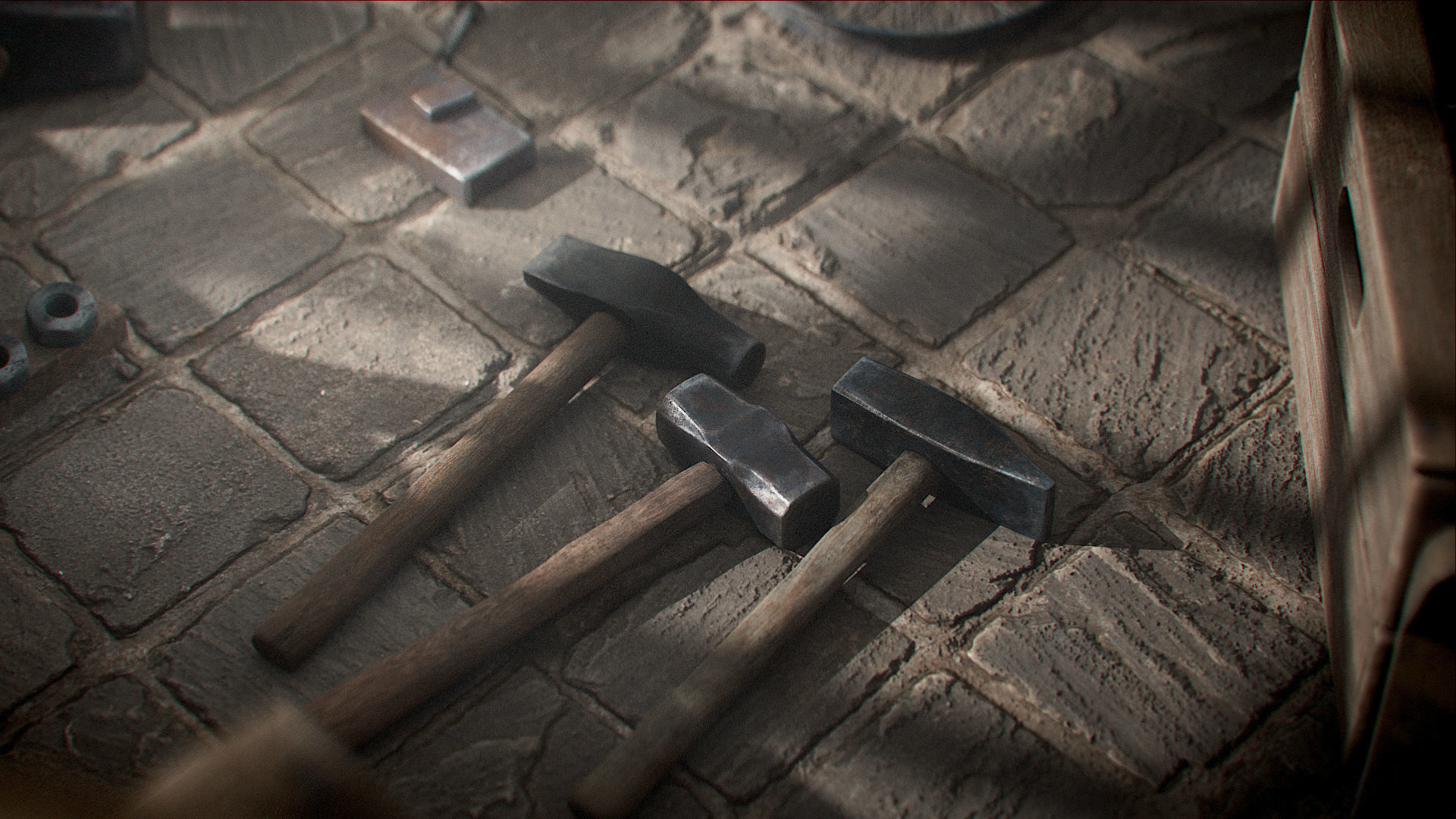 Free 3D Hammer Collection Free low-poly 3D model_2