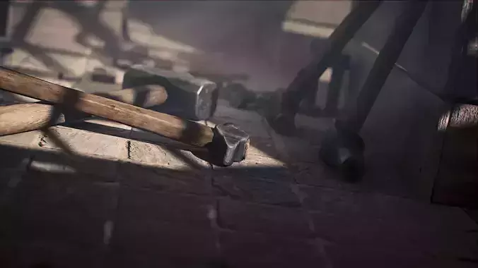 Free 3D Hammer Collection Free low-poly 3D model